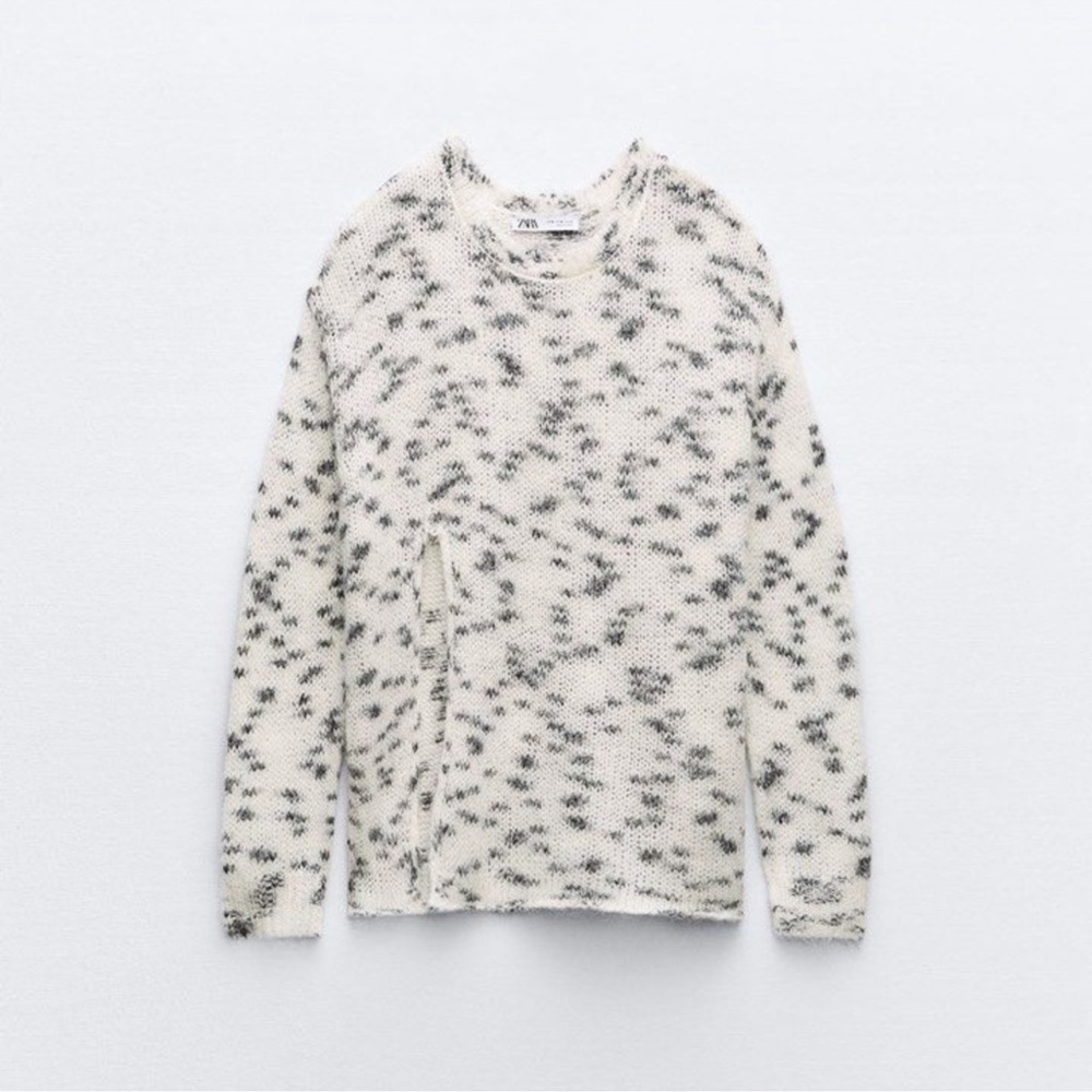 Zara split knit sweater